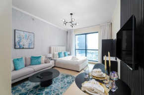 Nasma Luxury Stays - Sophisticated Studio Apt with Stunning Marina View